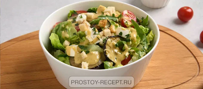 теплый салат с баклажанами и сыром фета